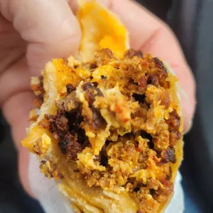 Egg and chriozio burrito