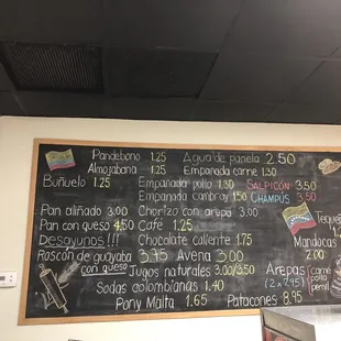Other items on menu