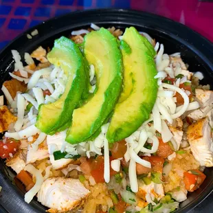 Bowl with chicken