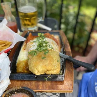 a plate of food on a table