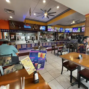 the inside of a restaurant