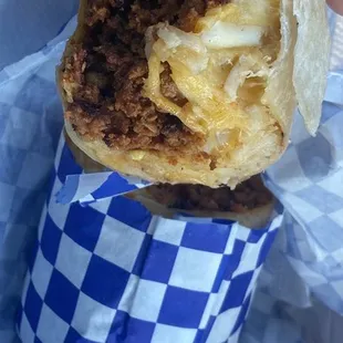 The best chorizo breakfast burrito I've ever had.