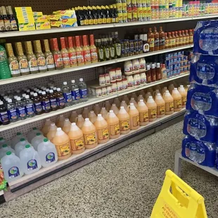 a variety of beverages