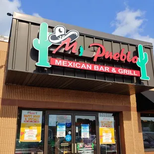 he front of a mexican restaurant