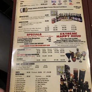 sushi and sashimi, menu