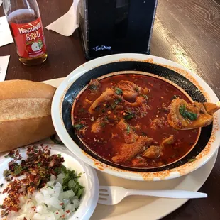 Menudo from Mi Pueblo market (half eaten)
