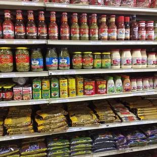 Some of the dried and bottled goods
