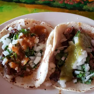 Street tacos w handmade tortillas