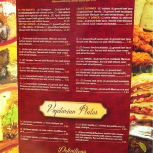 the menu