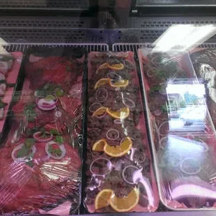 a display of meat