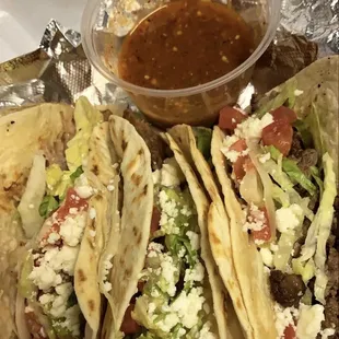 Azada and Carnitas Flour Tortilla Tacos