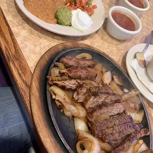 Lunch beef fajitas