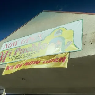 a sign on the side of a building