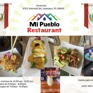 a variety of food items