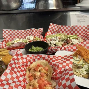 a variety of food items