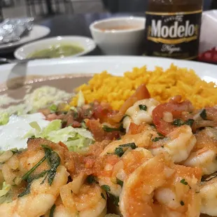 Mojo shrimp and a yummy pork taco.
