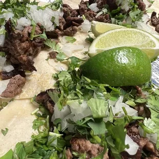 Street tacos with beef