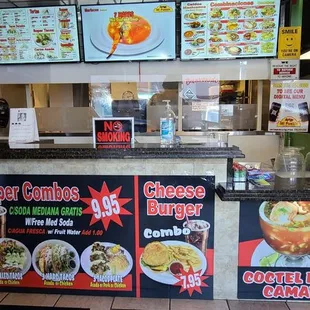 Menu front of place