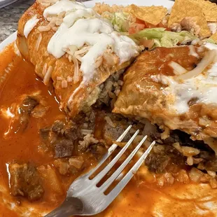 Carne asada wet burrito