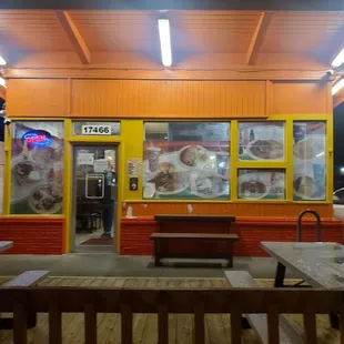 Patio, front of restaurant.