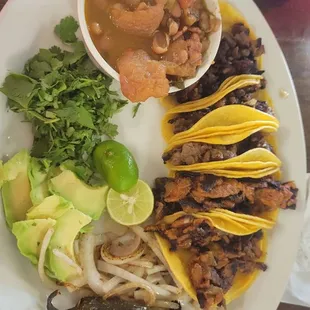 #40. carne asado tacos and El Pastor Tacos