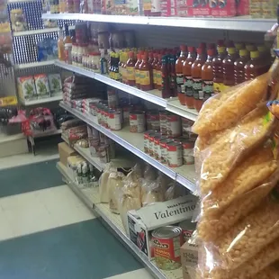 Authentic mexican products in their small grocery