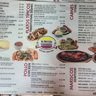 Menu page 1 - 9/23/22