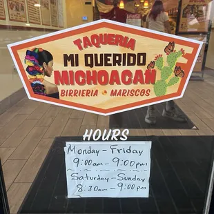 Restaurant hours