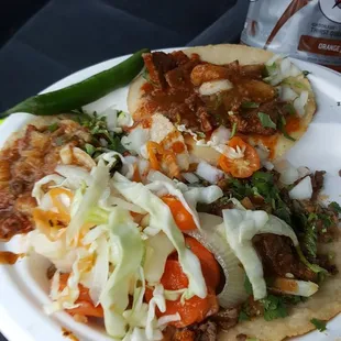 3 tacos with hand made tortillas and a 32 FL OZ Gatorade for $7.25 not bad