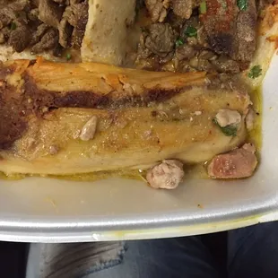 Oil and grease in the corner