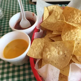 nachos and dipping sauce