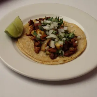 a plate of food on a table