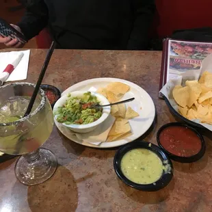 Pacifico, margarita, guacamole and chips &amp; salsa!