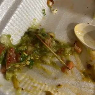 Tooth pick in guacamole