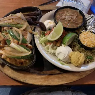 a plate of mexican food