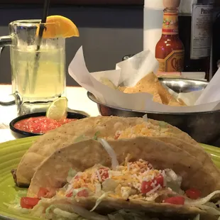 Crispy shell beef tacos