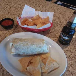 Burrito Alegre. Can not go wrong. Breakfast with a beer.
