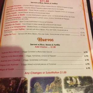 Updated menu