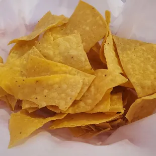 Chips served while dining in