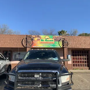 the front of the restaurant