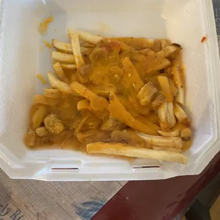 This is their green chili fries !