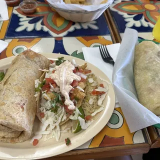 2. Shrimp Burrito and Fish Taco Combo