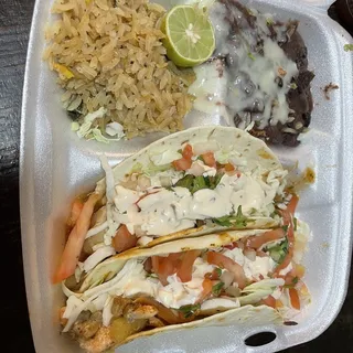 4. Two Grilled Fish Tacos Combo