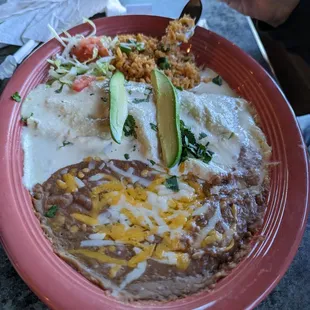 Cream cheese chicken enchiladas