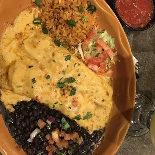 Crab and shrimp enchiladas