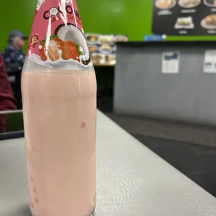 Strawberry coconut milk