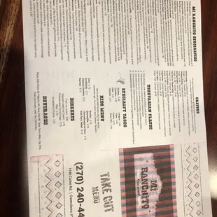 Paper menus