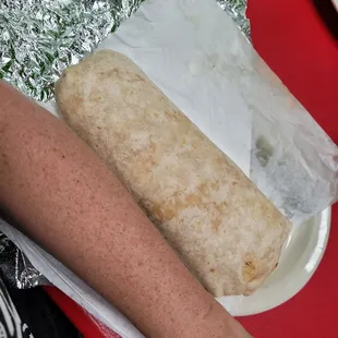 Burritos as big as my arm