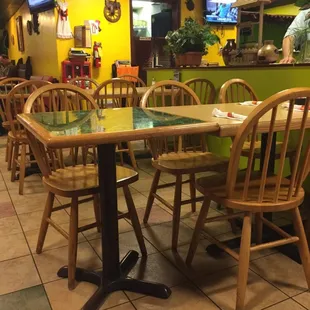 tables and chairs