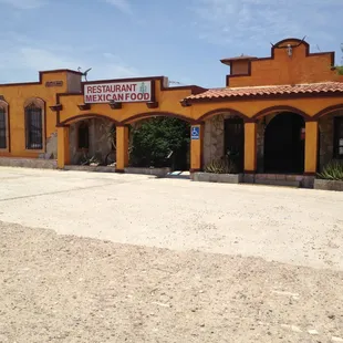 the front of the building